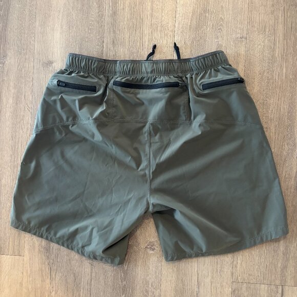 Path Projects Graves PX Running Shorts – Olive/Stone, Size M, 7" Inseam - Picture 3 of 3